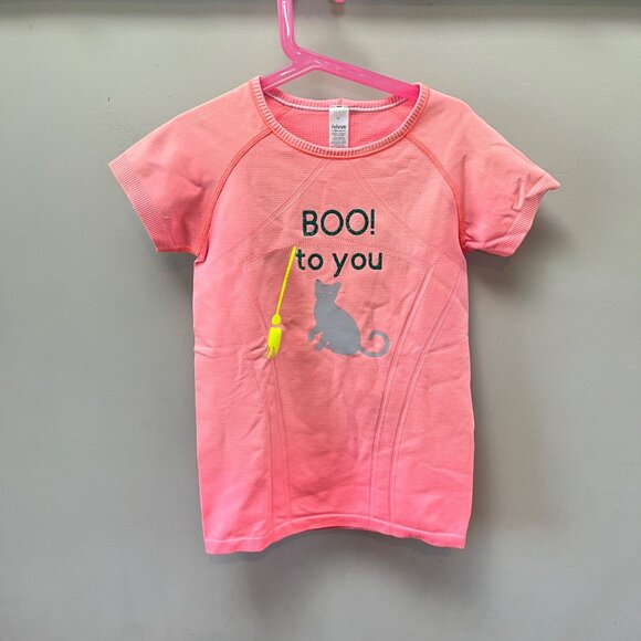Ivivva By Lululemon Girls Pink Short Sleeve Graphic Tee "Boo To You"‎ Size 12 - Picture 1 of 3